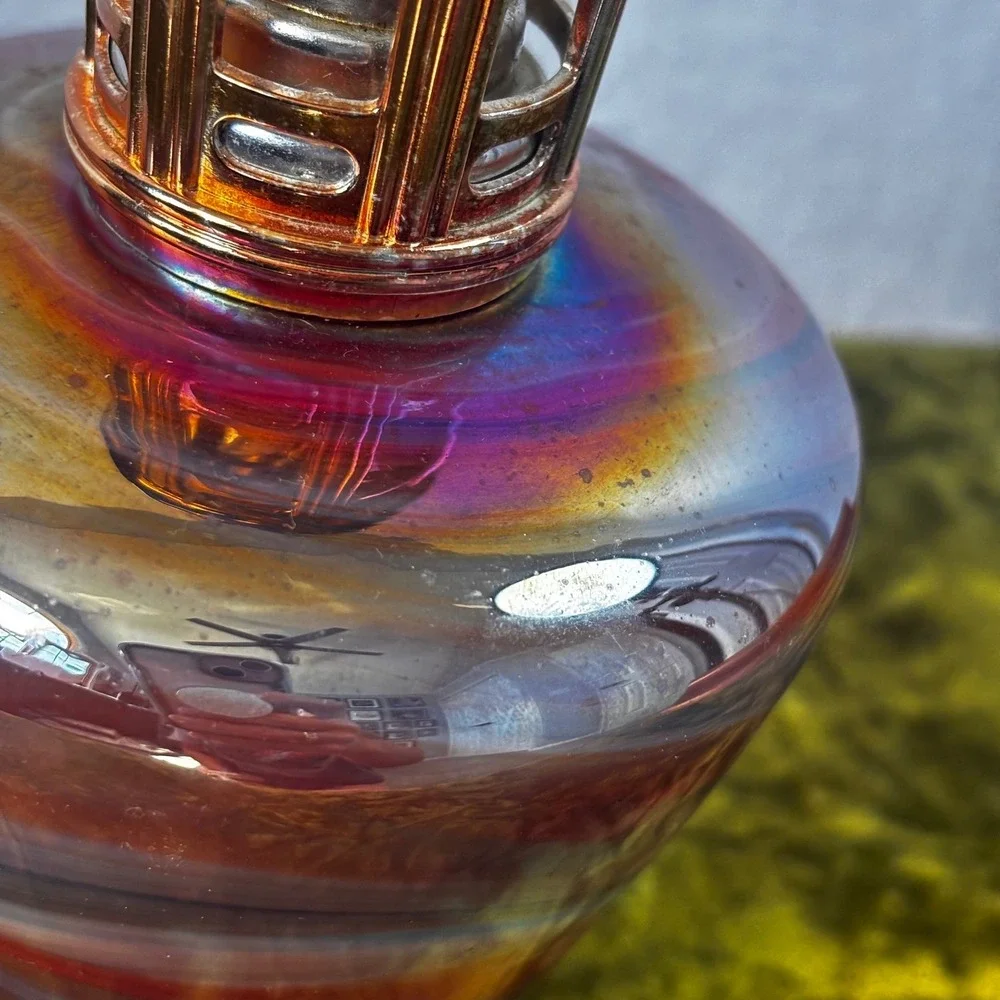 Lamp Berger Artisan Iridescent Glass Fragrance Lamp Catalytic Gold Silver Red